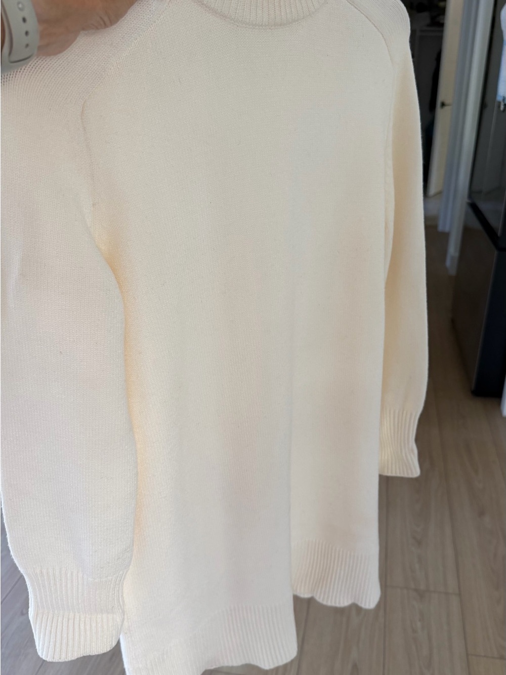 Zara Long Sleeve Dress in Soft Cream